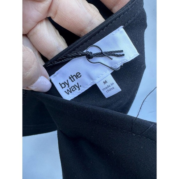 Revolve By the Way Alayna Black Ponte Knit Chocker Crop Top & Skirt Set Sz M NEW - Picture 7 of 14